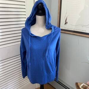 Johnnie O Hoodie Womens Small Royal Blue Carrie Pullover V-Neck Athleisure